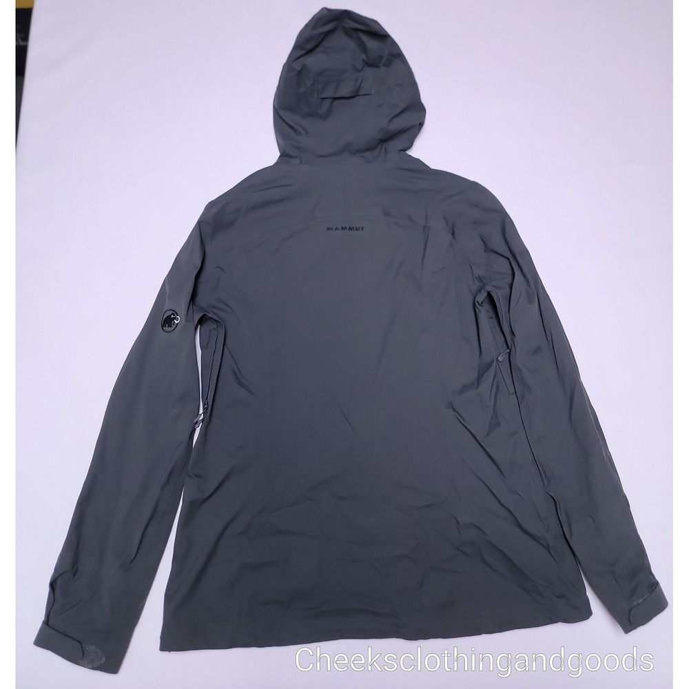 Mammut DryTech Premium Hooded Gray Waterproof Jacket Hooded Women's XL - Picture 8 of 12